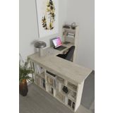 AYMOBSAN Venedik 13 Raflı Çalışma Masası, Traverten Desen