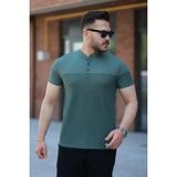Aymood Erkek Hakim Yakalı Kısa Kollu Pamuklu T-Shirt - Yeşil