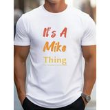 Aymood Erkek It Is A Mike Thing Baskılı Erkek T-Shirt - Beyaz - S - M
