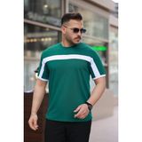 Aymood Erkek Şerit Detaylı Kısa Kollu T-Shirt - Yeşil