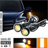 Ayna Altı LED Ayna Altı Cob Aydınlatma LED Eagle Eye 2 Adet Çift Renk Özellikli Turuncu + Beyaz