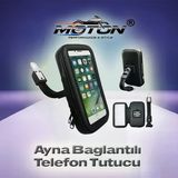 Ayna Bağlantılı Su Geçirmez Motor Telefon Tutucu Esnek Kollu Xl Kılıf 168X92 Mm (6.7 - 6.9 İnç Uyumlu)