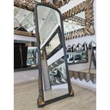 Ayna Denizi Matmazel Anthracite Gold Model Antrasit Altın Renk Dekoratif Ayaklı Boy Aynası