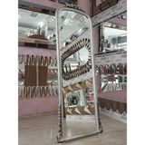 Ayna Denizi Matmazel Silver Model Gümüş Renk Dekoratif Ayaklı Boy Aynası