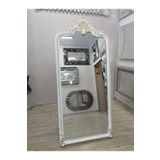 Ayna Denizi Princess White Gold Model Beyaz Altın Renk Dekoratif Ayaklı Boy Aynası