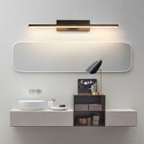 Ayna lambası banyo LED banyo duvar lambaları resim aydınlatması 315° döner modern duvar aydınlatması ayna lambası metal duvar lambası oturma odası yatak odası koridor için (siyah beyaz ışık, 50 cm)