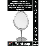 #Ayna Masaüstü Makyaj Kozmetik Şık Model Portatif Küçük Dekoratif Modern Ayaklı Oval Ayna 10 X 12 Cm