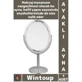 #Ayna Masaüstü Makyaj Kozmetik Şık Model Portatif Küçük Dekoratif Modern Ayaklı Oval Ayna 13 X 15 Cm