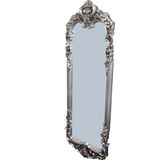 Ayna Oval 12570 Dikdörtgn Boy Döküm Polyester Gri Eskitme Natüre Klasik El Yapım