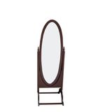 Ayna Oval12587 Boy Model Kayın Mdf Nature Parlak Ceviz Flotal Kutu Sevk El Yapım