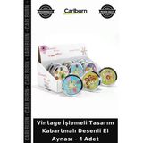 #Ayna Vintage Dekoratif Retro Hediyelik Çeyizlik İşlemeli Tasarım Kabartmalı Desenli El Aynası - 1 Adet