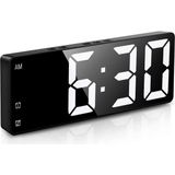 Aynalı Alarm Saat Takvimli Termometre LED Dijital Modern Masa Saati - Çok Renkli