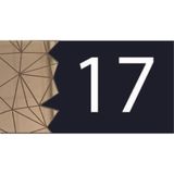 Aynalı Modern Gold Kapı Numarası Kendinden Yapışkanlı, Pratik, Bantlı, Dekoratif - 17