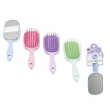 Aynalı Saç Tarağı - Dikdörtgen Tasarımlı - Renkli - Plastik 1766574366458