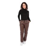 AYNAZ Kadın Slim Fit Yüksek Bel Pantolon, Kahve, 38 Beden