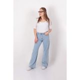 AYNAZ Kadın Wide Leg Denim Pantolon, Buz Mavi, 36 Beden