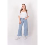 AYNAZ Kadın Wide Leg Jean Pantolon, Buz Mavi, XL, 190009-950