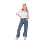 AYNAZ Kadın Wide Leg Jean Pantolon, Normal Bel, Mavi, M