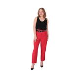 AYNAZ Kadın Wide Leg Pantolon, Kırmızı, 40 Beden