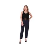 AYNAZ Kadın Yüksek Bel Carrot Fit Pantolon, Lacivert, 36