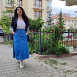 Aynaz Kot Etek Kadın - 42 - 05M-Mavi