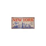 AYNED Print Pas Efektli New York Duvar Tabelası – Dekoratif Ahşap Şehir Levhası