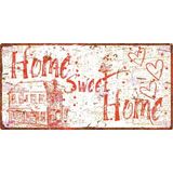 AYNED Print Pas Görünümlü Home Sweet Home Ahşap Tabela – Rustik Dekoratif Duvar Süsü - 15X30 cm