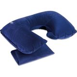 Aynoks Seyahat Boyun Yastığı, Lacivert, Şişirilebilir Pvc, Ergonomik Tasarım, Yolculuk ve Ara� - 100 x 100 cm - Çok Renkli