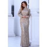 Aynur Tesettür Lina Pul Payet Glitter Kumaş Elbise Tesettür Abiye