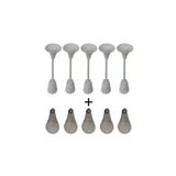 Aynurled Aynur 5 Adet 9W Led Ampul E27 Duy Normal Işık (4000 K) + 5 Adet Porselen Muhafazalı Askı Tij Takımı