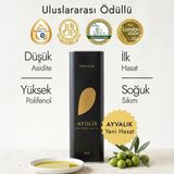 Ayolis Premium Gurme Ayvalık Zeytinyağı 2 Lt Ödüllü Yüksek Polifenollü Erken Hasat Soğuk Sıkım Natürel Sızma Zeytinyağı