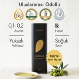 Ayolis Premium Gurme Trilye Zeytinyağı 2 Lt Ödüllü Yüksek Polifenollü Erken Hasat Soğuk Sıkım Natürel Sızma Zeytinyağı