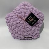 Ayona El Örgüsü Eflatun Puffy Yıldız Yastık - Ultra Yumuşak Hediyelik Dekoratif Yastık 28X28 cm - 28 x 28 x 9 cm
