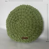 Ayona El Örgüsü Fıstık Yeşili Puffy Kırlent Yastık - Ultra Yumuşak Hediyelik Dekoratif Yastık 36X36 cm - 36 x 36 cm