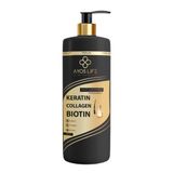 AYOSLİFE KERATIN ŞAMPUAN, Keratin & Biotin Collagen Şampuan, Dökülme karşıtı, Onarıcı, Canlandırıcı, Daha sağlıklı ve parlak saçlar, Saçları kökten uca canlandırır güçlendirir, Tüm saç tipleri için.