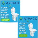 Aypack Hijyenik Taşınabilir Klozet Kapak Örtüsü Cep Tipi 10'lu 2'lipaket