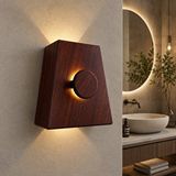 Aypars Atölye Ahşap Duvar Apliği - El Yapımı Modern Led Duvar Lambası, Yukarı Aşağı Işık Veren Minimalist Ahşap Aydınlatma, Salon, Yatak Odası Ve Koridor İçin Dekoratif Aplik (3000k Günışığı) Pelesenk