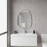 Aypars Atölye Asimetrik Modern Ayna – İnce Çerçeveli Duvar Dekoru – Altın, 6 Boyut – Minimalist Dekoratif Tasarım