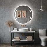 Aypars Atölye Aurora Segment Led – Segment Aydınlatmalı Yuvarlak Ayna Beyaz Işık 6500k