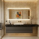Aypars Atölye Lumiwide Led Dikdörtgen Banyo Aynası – Dimmable Dokunmatik 3000k Günışığı Sarı