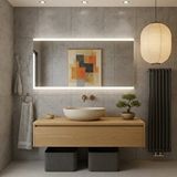 Aypars Atölye Lumiwide Led Dikdörtgen Banyo Aynası – Dimmable Dokunmatik 6500k Beyaz Işık