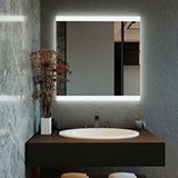 Aypars Atölye Luna Kare Led Banyo Aynası – Touch Sensörlü, Dimmerli, Beyaz Işık 6500k
