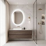 Aypars Atölye Luna Oval Led Ayna – Dokunmatik Ve Dim Edilebilir - 6500k Beyaz Işık