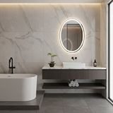Aypars Atölye Luna Oval Led Dokunmatik Banyo Aynası – Dimmerli Işıklı Beyaz Işık 6500k