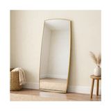 Aypars Atölye Modern Altın Banyo Aynası 40X120 cm – Asimetrik Minimalist Dekoratif Duvar Aynası - 40 x 120 cm
