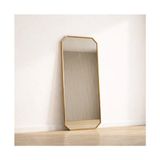 Aypars Atölye Modern Altın Çerçeveli Banyo Aynası 120X40 cm – Minimalist Dekoratif Duvar Aynası Modelleri - 120 x 40 cm