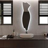 Aypars Atölye Modern Asimetrik Led Ayna 40x140 Cm – Dokunmatik Dimmerli, 6500k Beyaz Işık