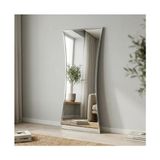 Aypars Atölye Modern Gümüş Çerçeveli Boy Aynası 40X120 cm – Kavisli Minimalist Dekoratif Duvar Aynası - 40 x 120 cm