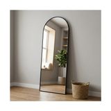 Aypars Atölye Modern Kemer Form Boy Aynası 40X120 cm – Minimalist Ince Siyah Çerçeveli Dekoratif Duvar Aynası 2026 Trend - 40 x 120 cm
