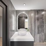 Aypars Atölye Modern Kemer Form Led Banyo Aynası – Dokunmatik Dim Edilebilir, 6500 Beyaz Işık